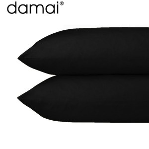 Damai Nightkiss kussensloop zwart set van 2 met rits